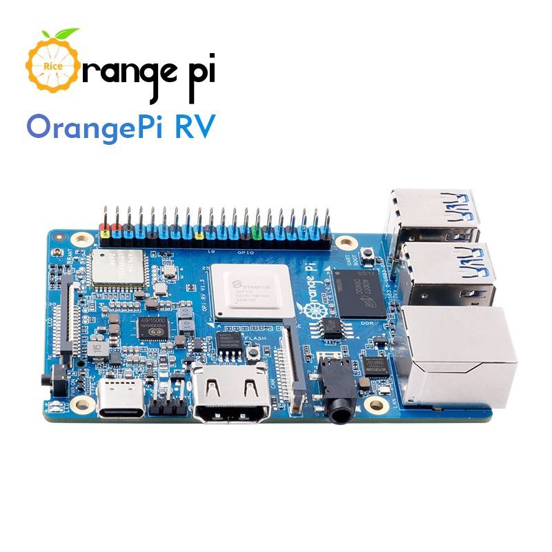 Orangepi RV 64-Bit Quad-Core Risc-V Architecture Development Board with Gigabit Ethernet for Kit-Based Projects