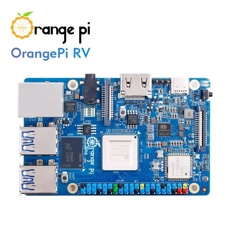 Orangepi RV 64-Bit Quad-Core Risc-V Architecture Development Board with Gigabit Ethernet for Kit-Based Projects