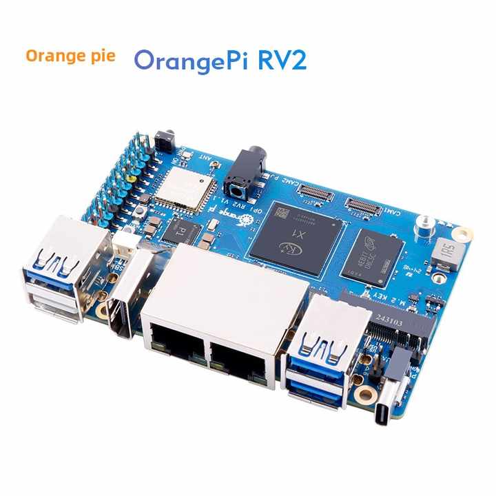 Orangepi RV2 Development Board Eight-Core Risc-V Architecture Dual Network Ports Exclusive for Makers