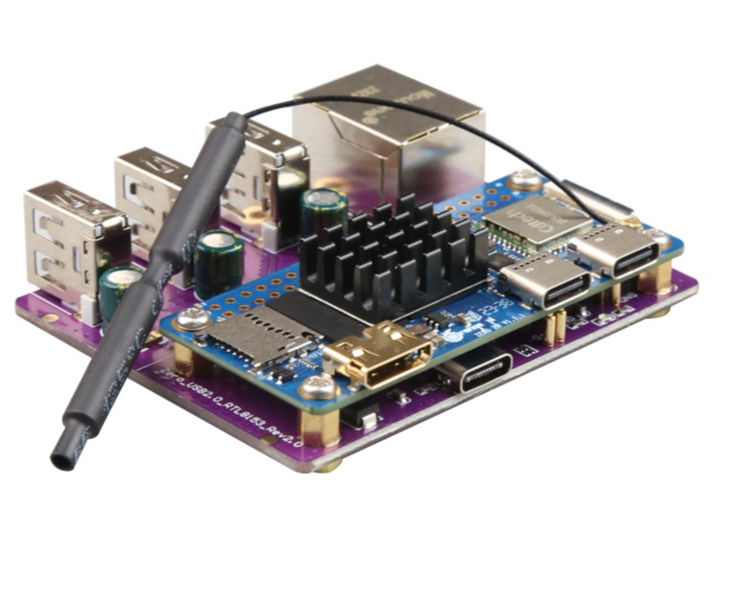 Orange Pi Zero 2W Gigabit Single Ethernet Expansion Development Board with Top Pin Communication and Power Supply Orange Color