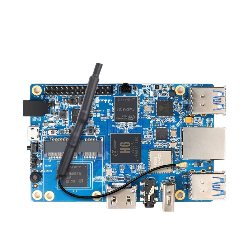 Original factory supply orange pi 3 Allwinner H6 chip motherboard 2G memory 8G storage card computer Android development board