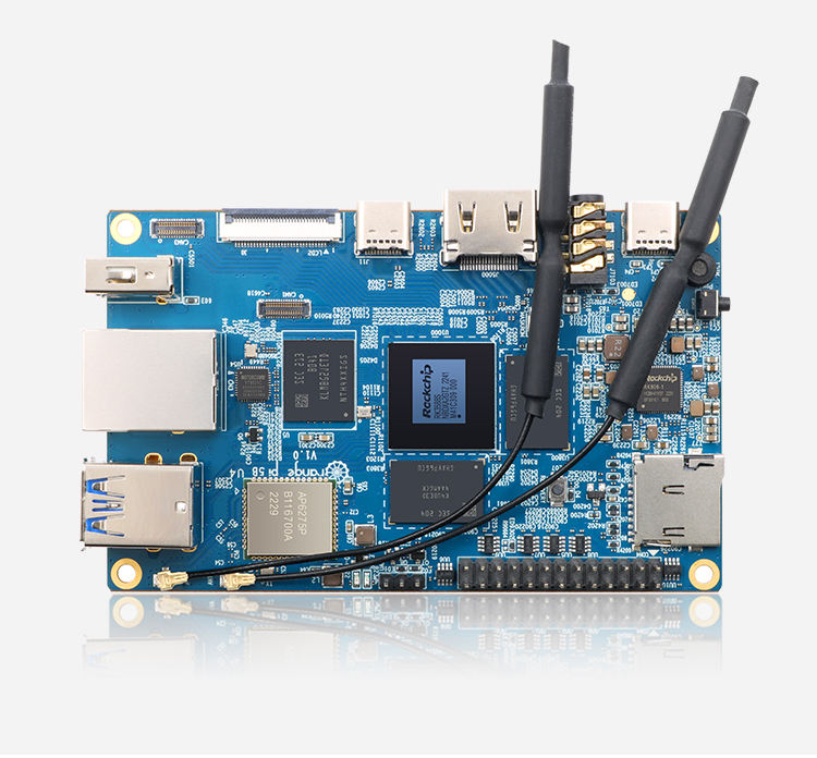 Original factory supply orange pi 3 Allwinner H6 chip motherboard 2G memory 8G storage card computer Android development board