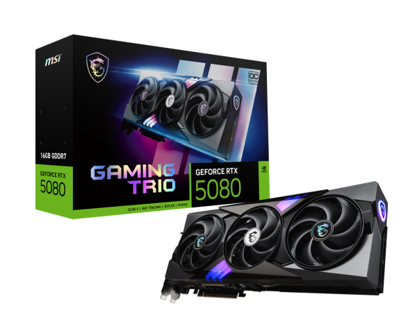 MSI GeForce RTX 5080 16G GAMING TRIO OC WHITE G5090-32GTC 32GB GDDR7 512-bit PCIe 5.0 Desktop Graphics Card