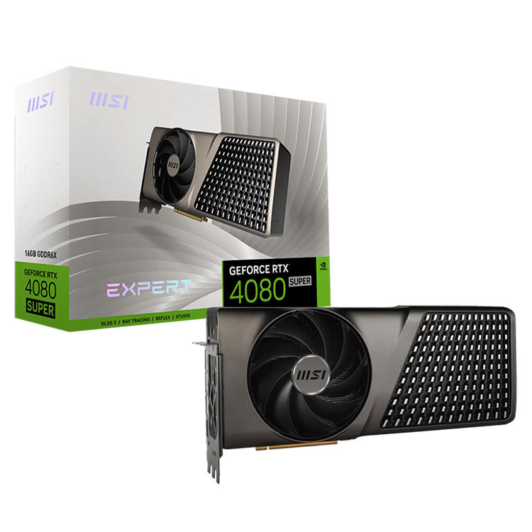 Used MSI NVIDIA GeForce RTX 4080 SUPER 16G EXPERT Gaming GPU with GDDR6X Memory with Ray Tracing and AI Graphics Cards