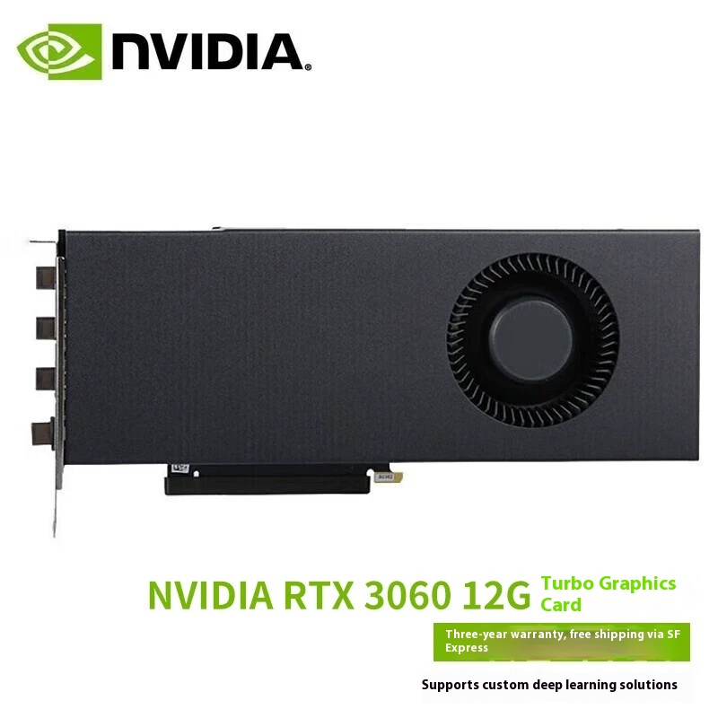 Nvidia RTX3090/4090/3080 / / 3070/3060 turbine graphics and double wide deep learning GPU computing RTX3060 12 g turbine card