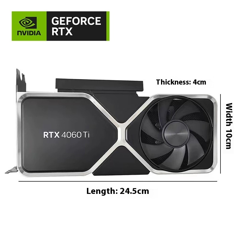Nvidia RTX 4060Ti professional graphics card reference version AI deep learning FE modeling rendering gaming e-sports editing