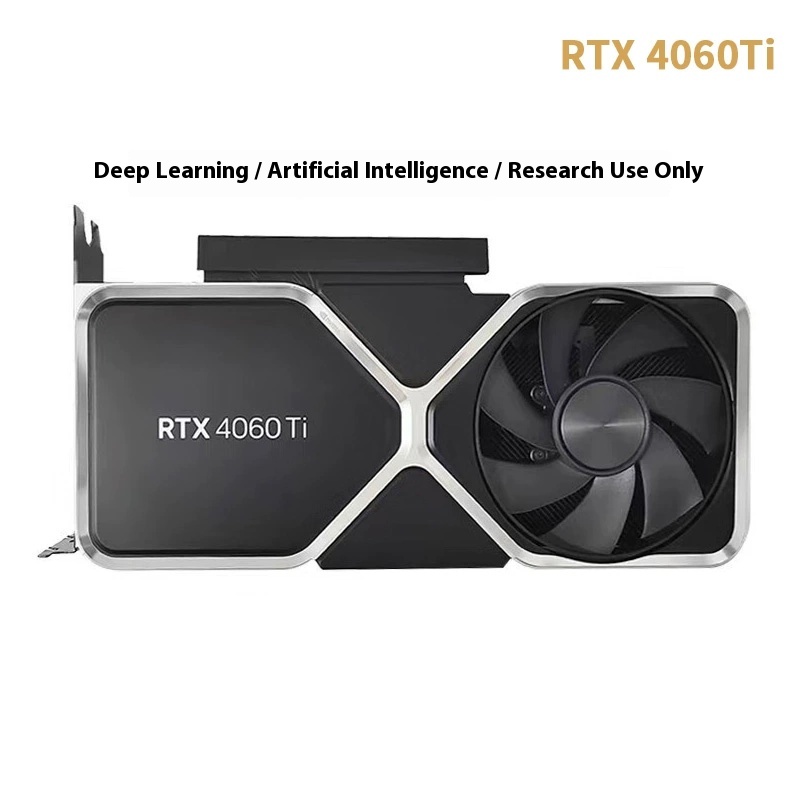 Nvidia RTX 4060Ti professional graphics card reference version AI deep learning FE modeling rendering gaming e-sports editing