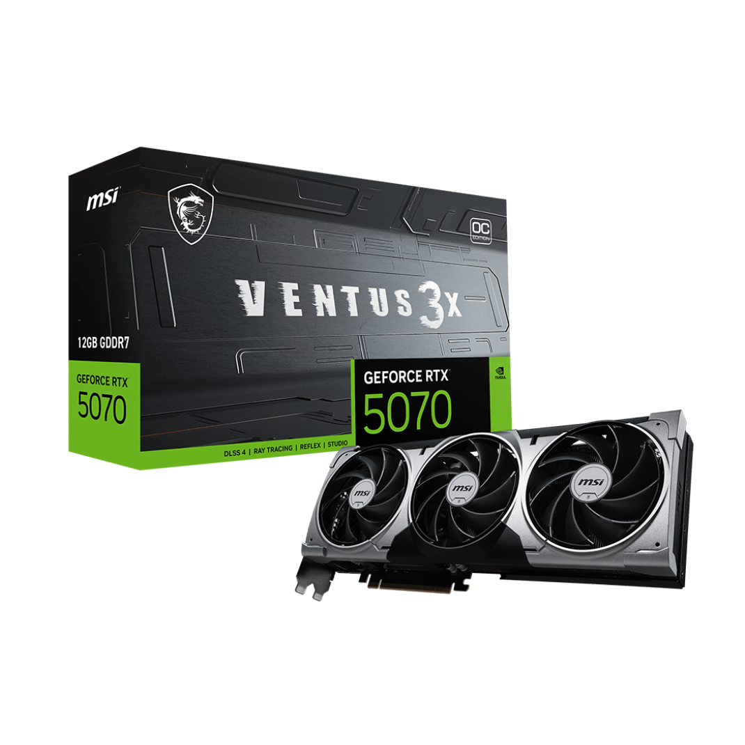 2025 New MSI GeForce RTX 5070 12G VENTUS 3X OC RTX5070 Ti Graphics Card Gaming GPU Video Card 5070TI Gaming Desktop RTX 5070