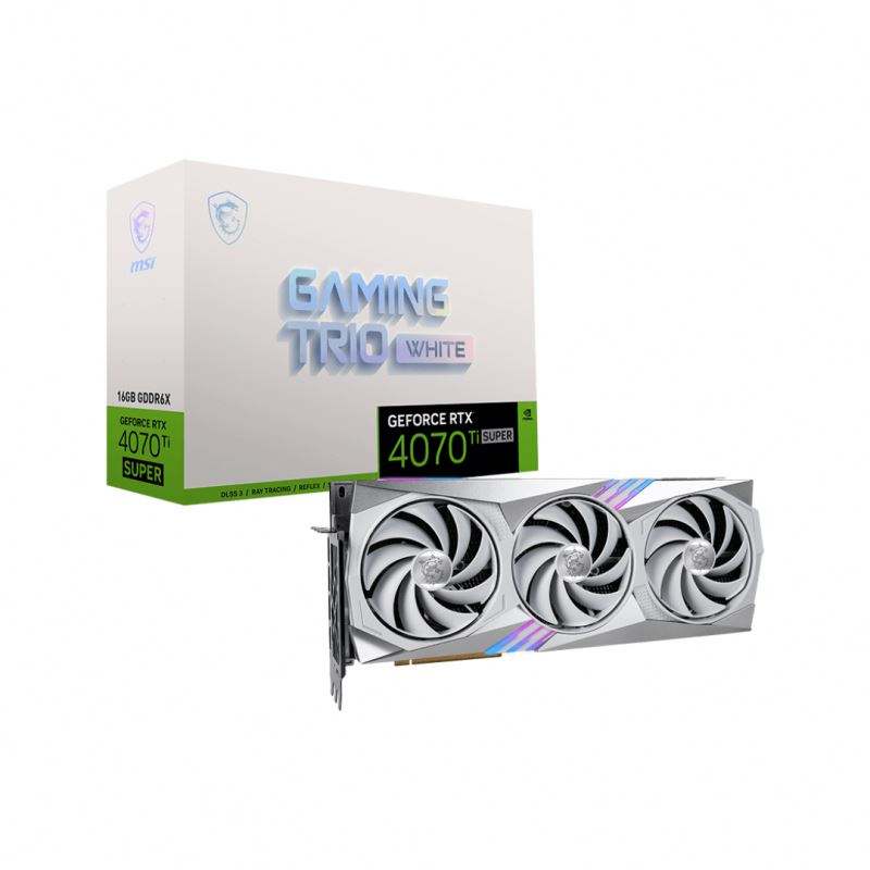2024 New MSI GeForce RTX 4070 Ti SUPER 16G GAMING TRIO WHITE Sealed Package Gaming Video Cards Gaming GPU RTX 4070 Super