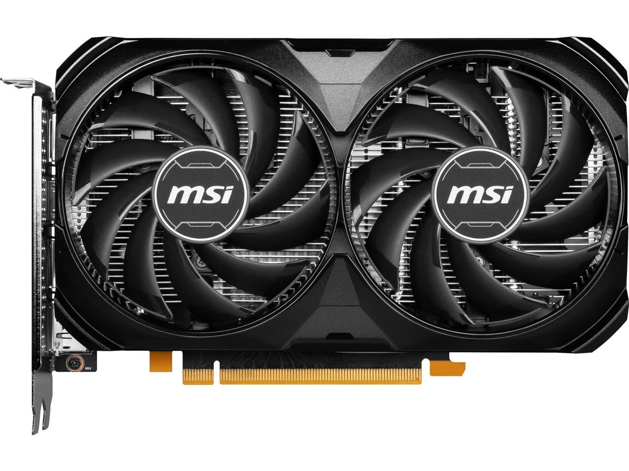 MSI Ventus GeForce RTX 4060 8GB GDDR6 PCI Express 4.0 X8 ATX Video Card RTX 4060 VENTUS 2X BLACK 8G OC