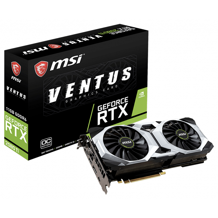 MSI NVIDIA GeForce RTX 2080 Ti VENTUS 11G OCV1 Used Gaming Graphics Card with 11GB GDDR6 Memory for Desktop