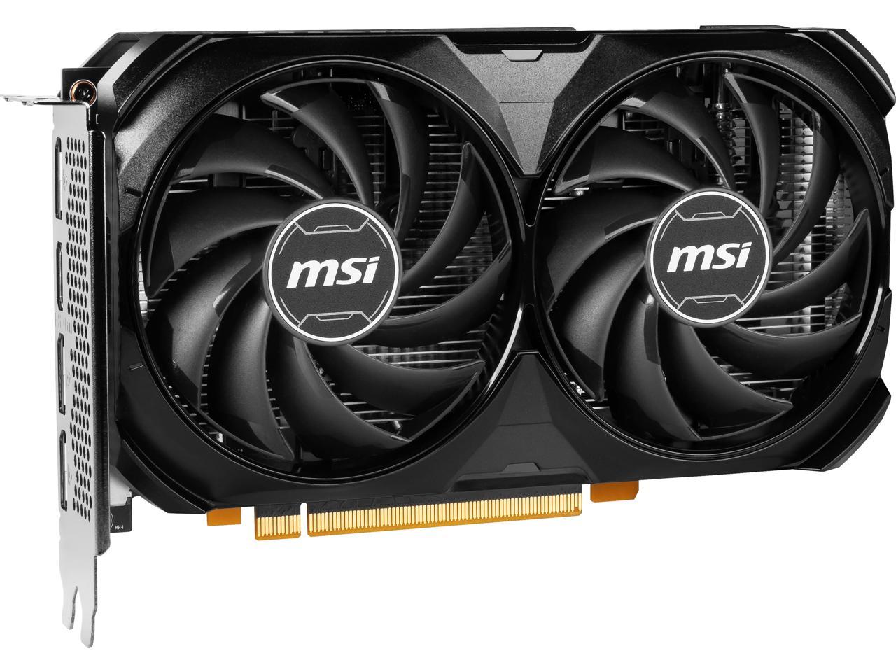 MSI Ventus GeForce RTX 4060 8GB GDDR6 PCI Express 4.0 X8 ATX Video Card RTX 4060 VENTUS 2X BLACK 8G OC
