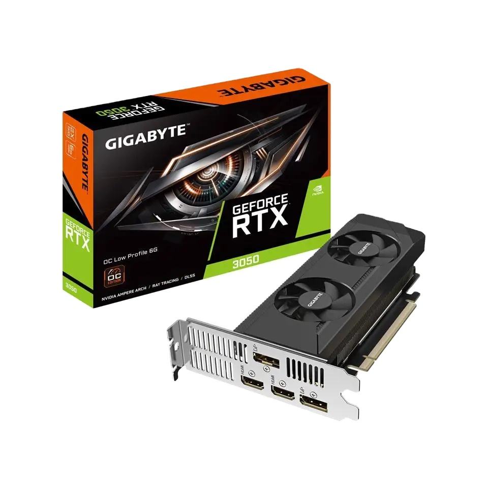 GIGABYTE GeForce RTX 3050  6G Graphics Card 2x WINDFORCE Fans 6GB GDDR6 96-bit GDDR6 GV-N3050OC-6GL Video Card