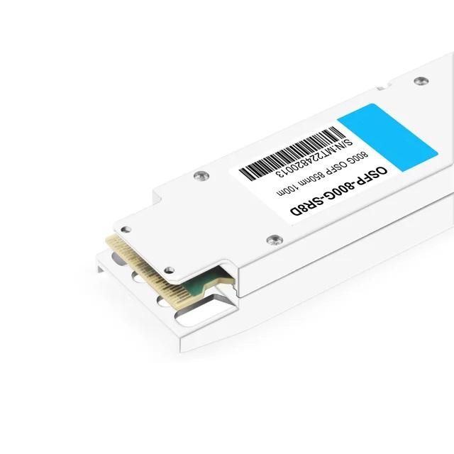 OSFP-800G-SR8D OSFP 8x100G SR8 PAM4 850nm 100m DOM Dual MPO-12 MMF Optical Transceiver Module