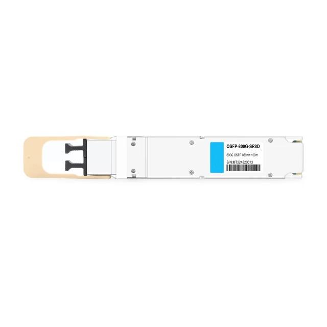 OSFP-800G-SR8D OSFP 8x100G SR8 PAM4 850nm 100m DOM Dual MPO-12 MMF Optical Transceiver Module