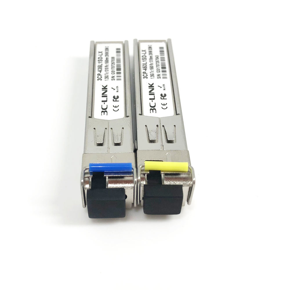 Factory direct sale 1.25G 20km BIDI SPF Optical Transceiver 1310nm/1550nm LC SC Connector