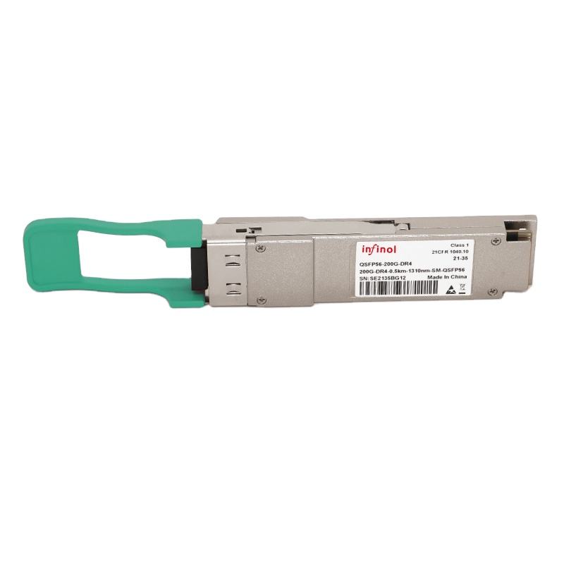 200GBASE-DR4 QSFP56 Compatible Optical Transceiver Module LC 500M Connector MMF Fiber Optic Equipment for WiFi 4G 3G Networks