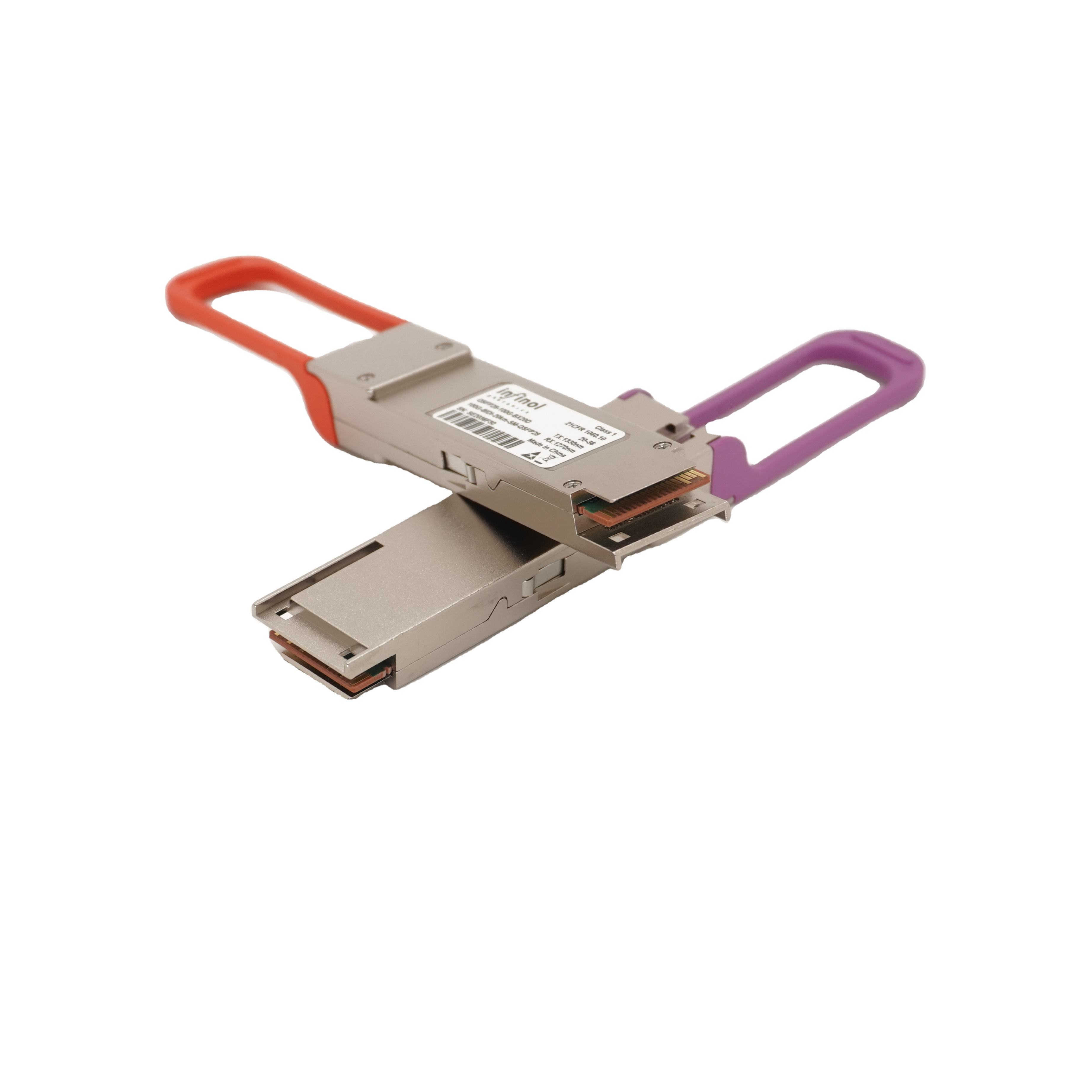 100G BIDI 20KM QSFP28 Transceiver Module Compatible Simplex LC SMF100G with 1270nm-TX/1330nm-RX for 4G Wi-Fi 3G Networks