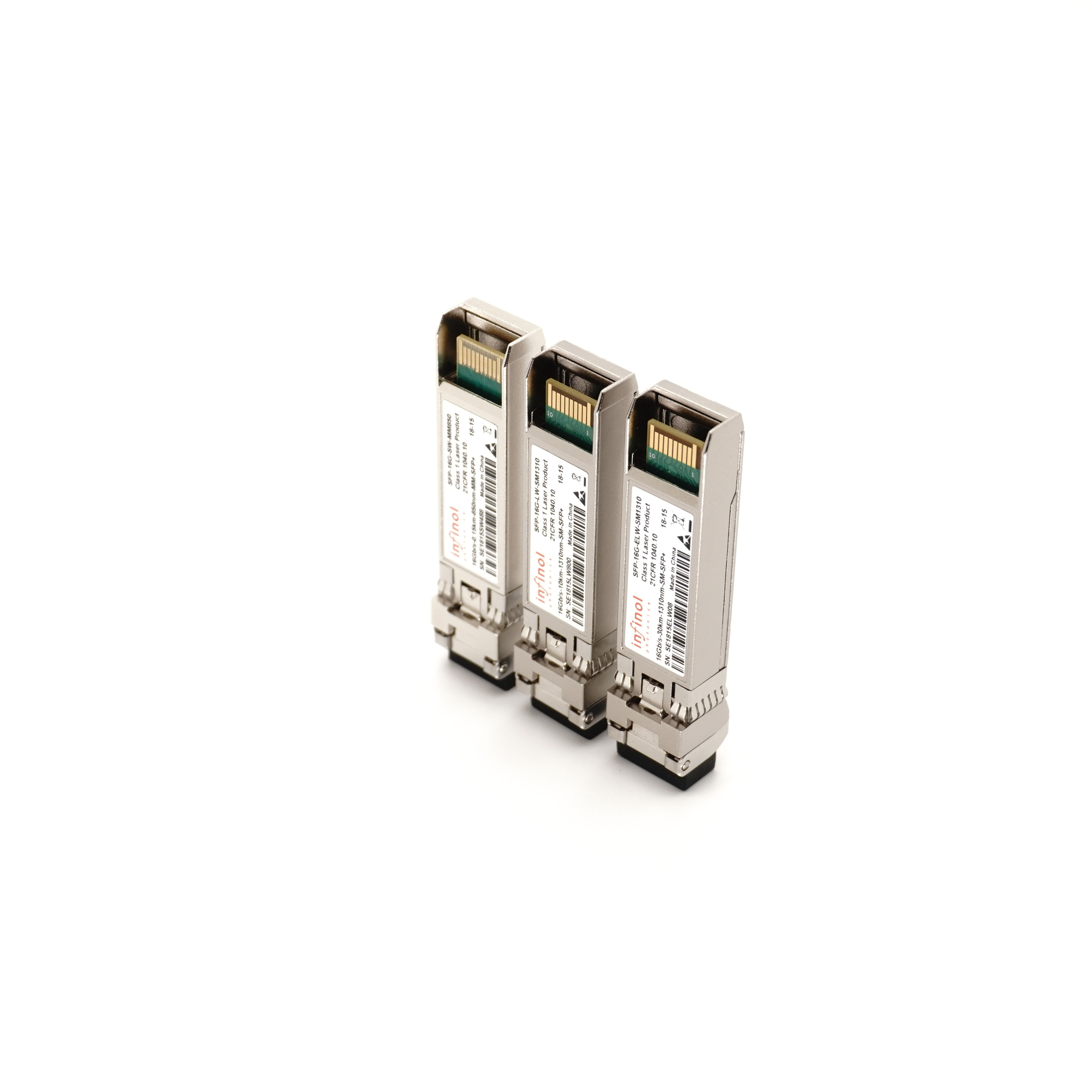 Factory Direct SFP+ Optical Transceiver Module 16G 0.1M 10KM 30KM LC SMF MMF Compatible 4G Wi-Fi 3G 850nm 1310nm SFP Module