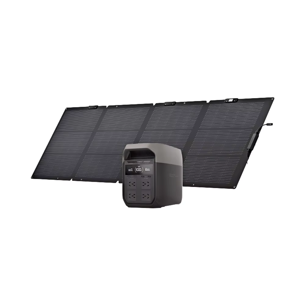 ECOFLOW DELTA 3 + 160W Solar Panel Series Portable Power Station Solar Generator Charging Equipment Power Distribution